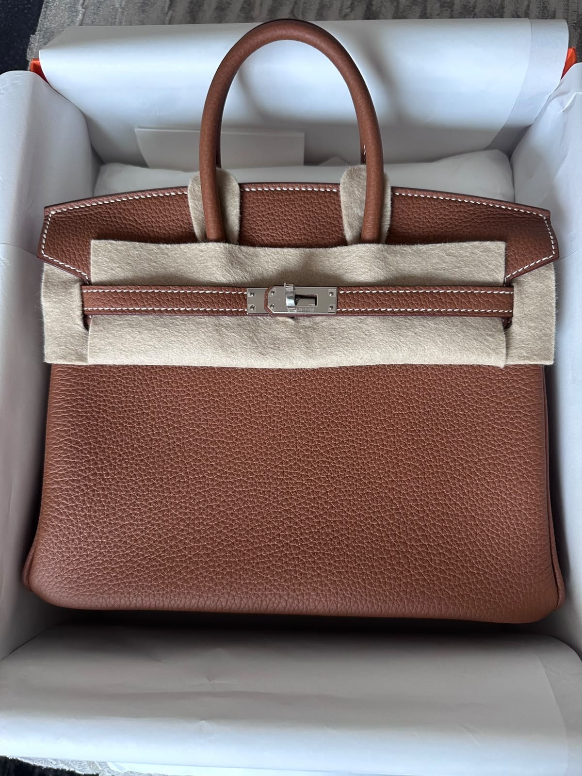 Hermes Birkin 25 Gold Togo Palladium Hardware