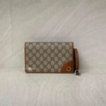 Gucci GG Emblem Continental GG Supreme Brown GHW