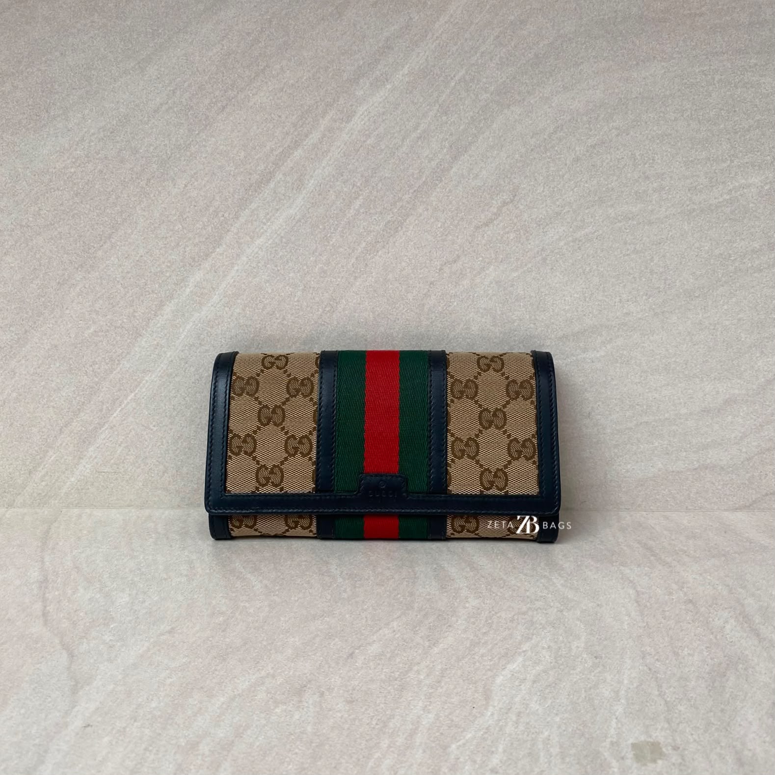 Gucci Ophidia Long Wallet GG Canvas Black GHW