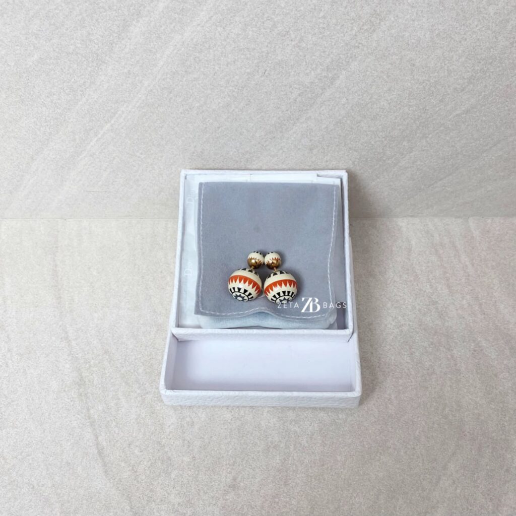 Dior Tribales Earings Black Orange GHW