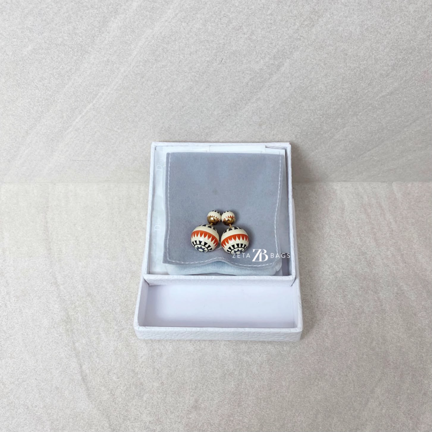 Dior Tribales Earings Black Orange GHW