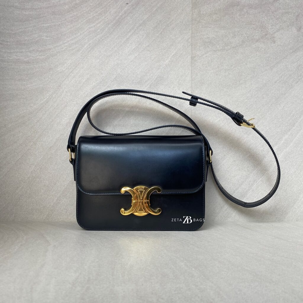 Celine Teen Triomphe Bag Black GHW