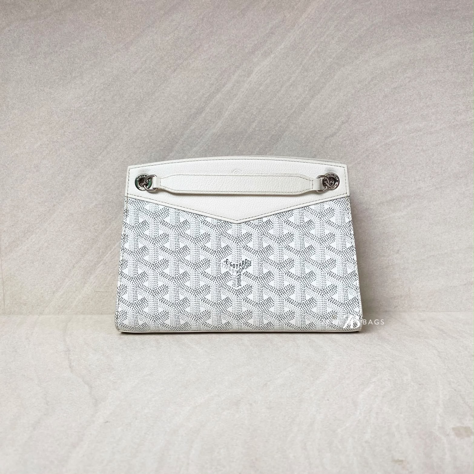 Goyard Rouette Structure Mini Goyardine Blanc SHW