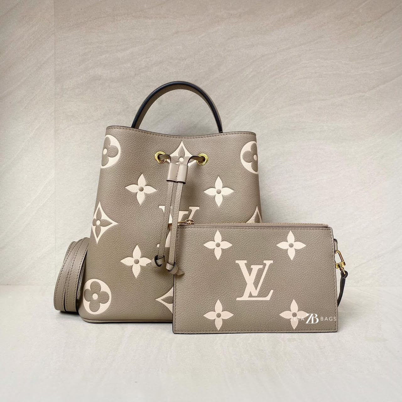 Louis Vuitton Neonoe Monogram Empreinte Creme Bigcolor GHW