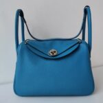 Hermes Lindy 26 Blue Zanzibar/Malachite Clemence Palladium Hardware