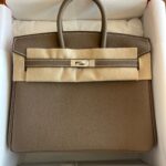 Hermes Birkin 25 Etoupe Togo Palladium Hardware