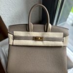 Hermes Birkin 25 Etoupe Togo Gold Hardware