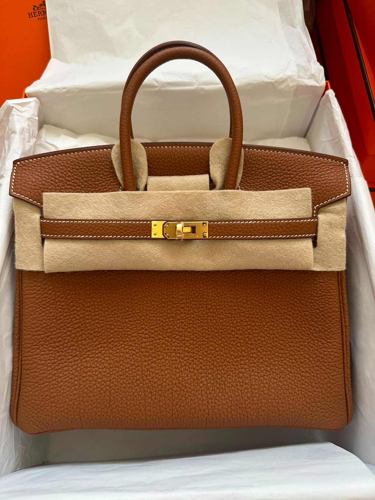 Hermes Birkin 25 Gold Togo on Gold Hardware