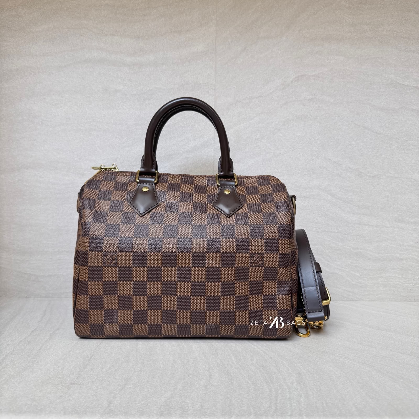 Louis Vuitton Speedy Bandou 25 Damier Ebene GHW