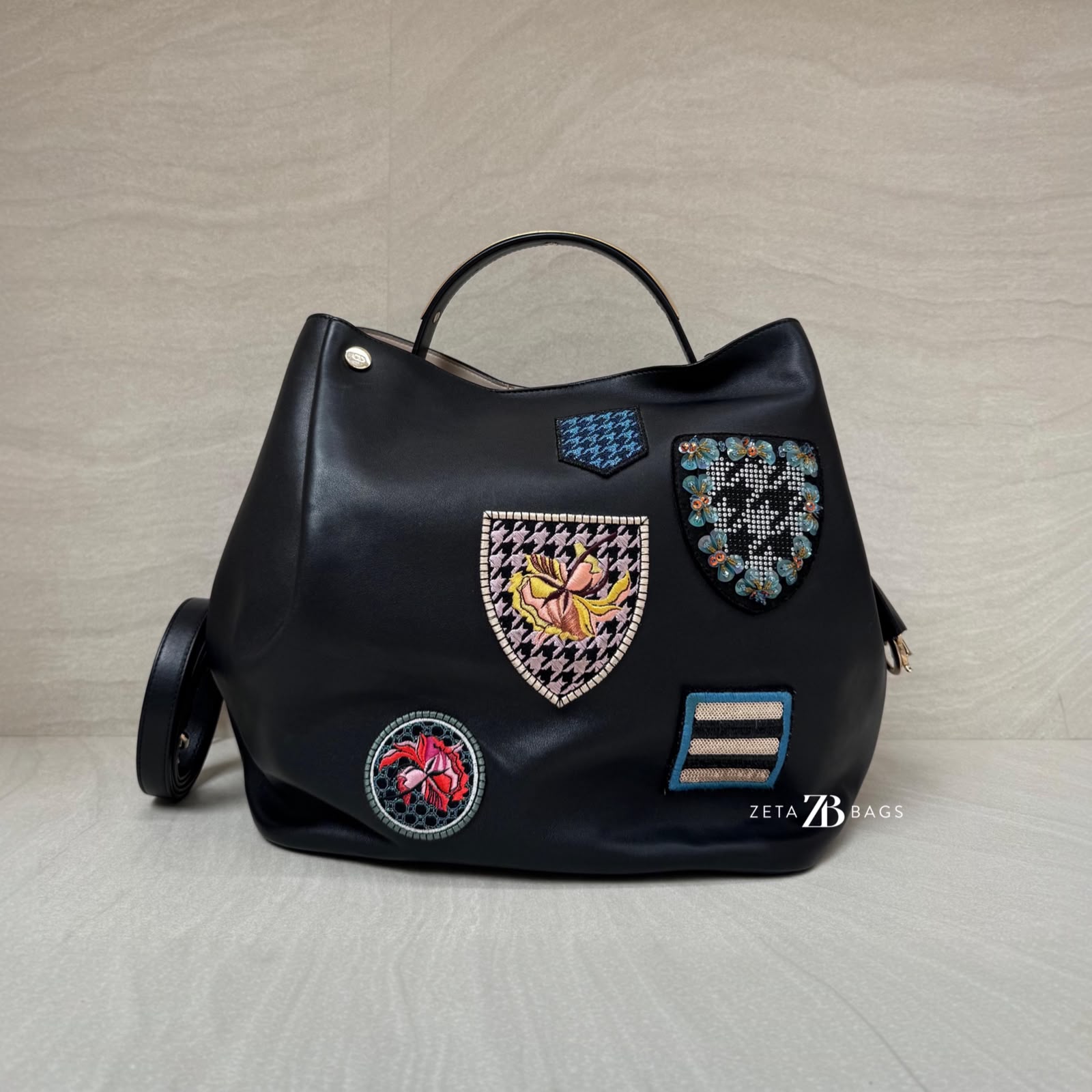 Dior Diorific Bucket Bag Patch Black GHW