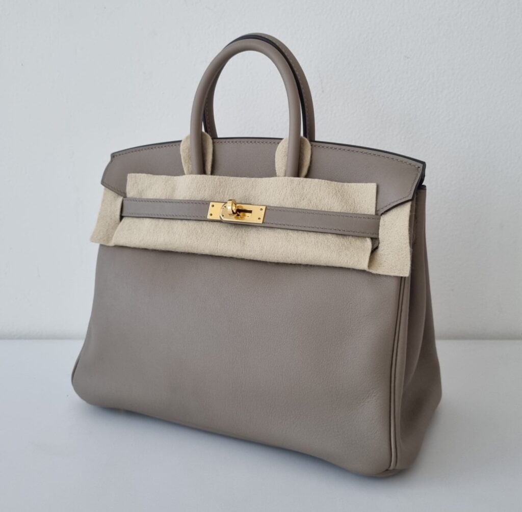 Hermes Birkin 25 Gris Asphalt Swift Gold Hardware