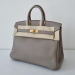 Hermes Birkin 25 Gris Asphalt Swift Gold Hardware