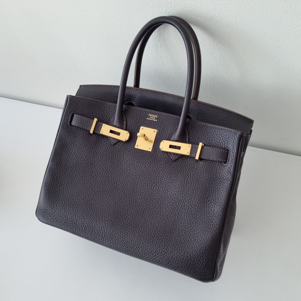 Hermes Birkin 30 Raisin Togo Gold Hardware