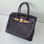 Hermes Birkin 30 Raisin Togo Gold Hardware