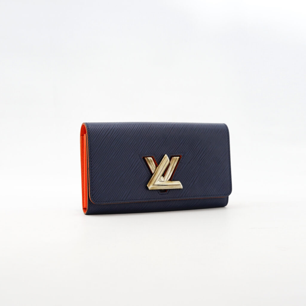 Louis Vuitton Twist Wallet Epi Blue Orange SHW