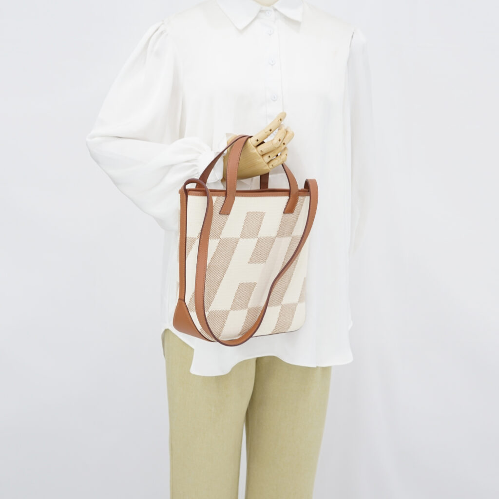 Hermes SAC Cabas H 27 Ecru Naturel Gold