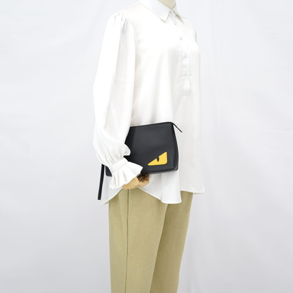 Fendi Monster Eyes Clutch Black