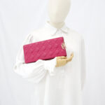 Dior Lady D Long Clutch Pink Fuchsia GHW