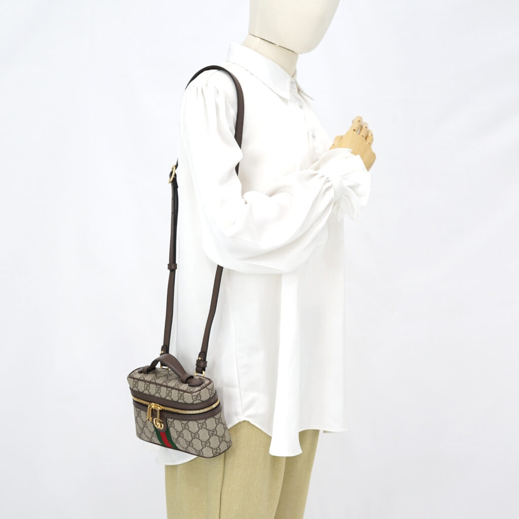 Gucci Super Mini Ophidia Top GG Supreme Brown GHW