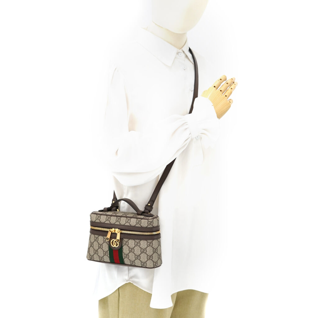 Gucci Super Mini Ophidia Top GG Supreme Brown GHW