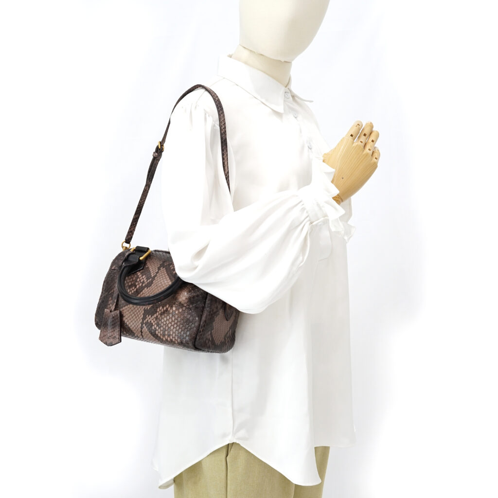 Louis Vuitton Speedy 20 Devoile Python Black Brown GHW