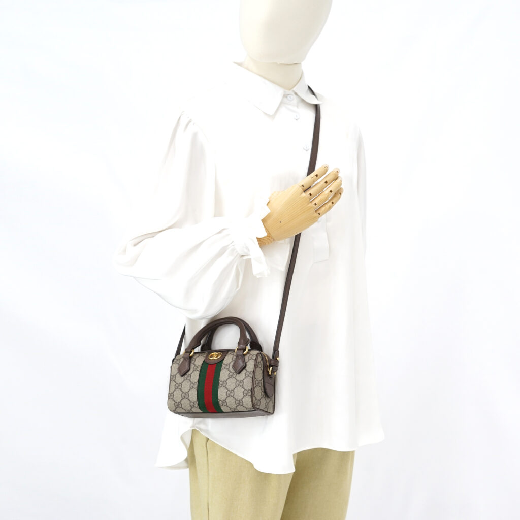 Gucci Ophidia Super Mini Boston GG Supreme GHW