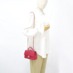 Chanel Mini Rectangle Top Handle Lambskin Bicolor Fuchsia Pink GHW