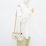 Gucci Marmont Flap Small X White Balenciaga Logo GHW