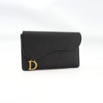 Dior Saddle Long Wallet Black GHW