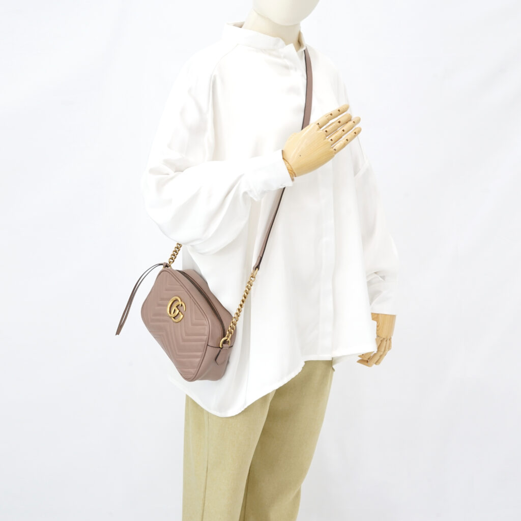 Gucci Marmont Camera Small Nude GHW
