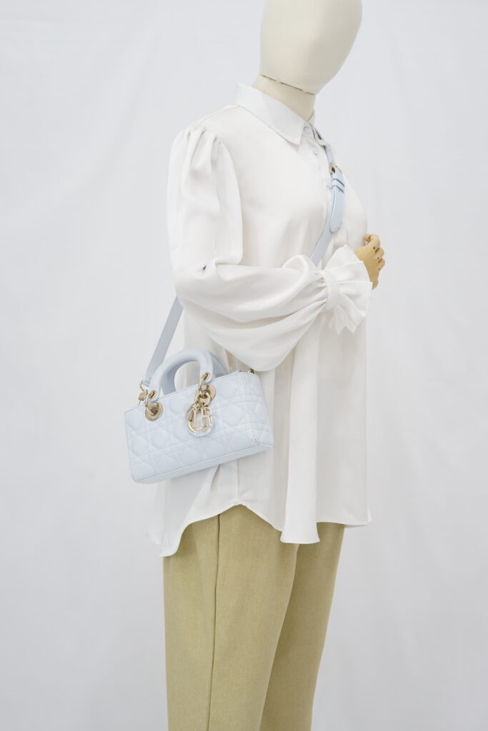 Dior Lady D-Joy Small Lambskin Light Blue LGHW