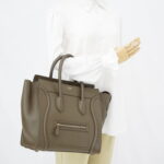 Celine Mini Luggage Khaki GHW
