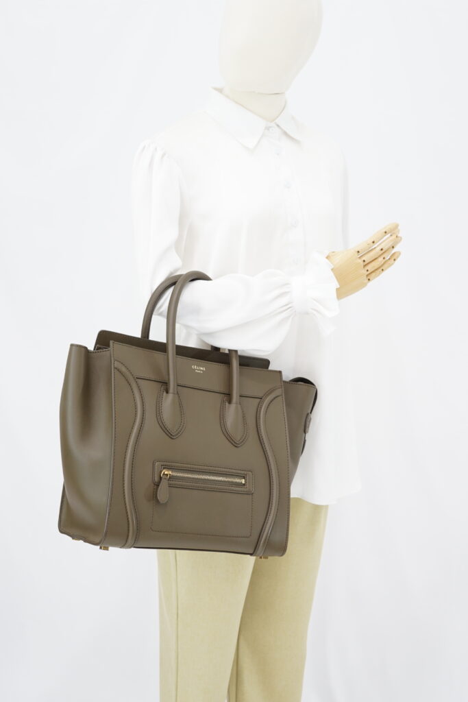 Celine Mini Luggage Khaki GHW