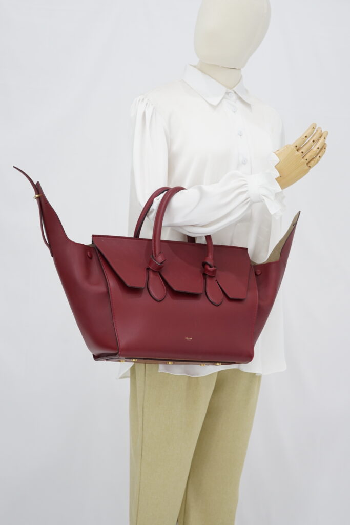 Celine Tie Knot Tote Bag Red GHW