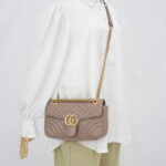 Gucci Marmont Flap Small Nude GHW