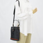 Gucci Ophidia Bucket Leather Black GHW