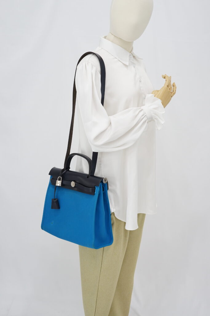 Hermes Herbag 31 Canvas Bleu Zanzibar/Bleu Indigo PHW
