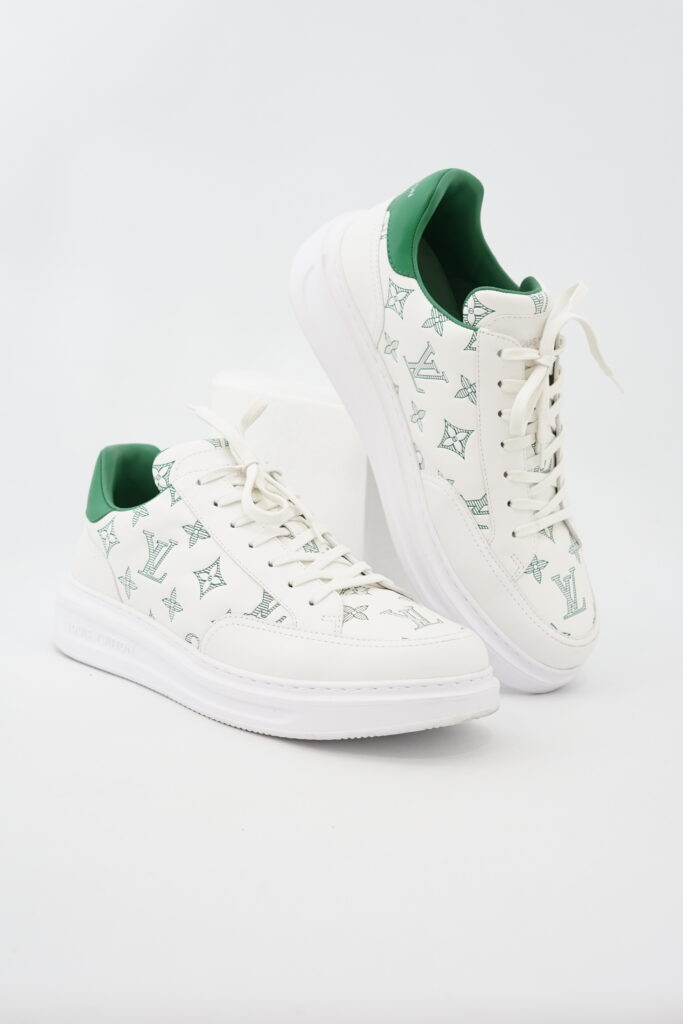 Louis Vuitton Beverly Hills Sneakers Monogram White Green