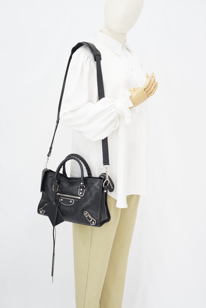 Balenciaga Small City Edge Chevre Black SHW