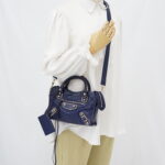 Balenciaga Mini City Edge Chevre Navy GHW
