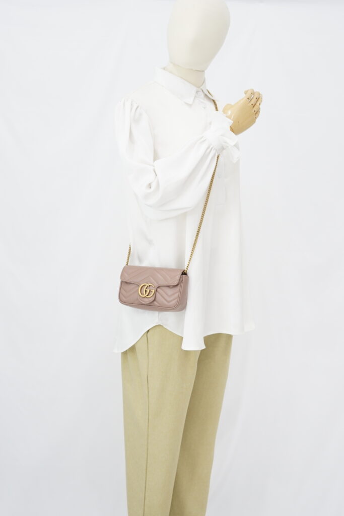 Gucci Marmont Super Mini Nude GHW