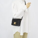 Celine Teen Triomphe Shiny Black GHW