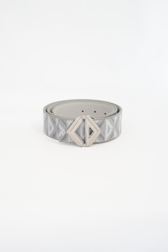Dior CD Belt Diamond Reversible Diamond Canvas Grey