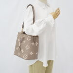 Louis Vuitton Neo Neo MM Monogram Empreinte Giant Tourterelle Creme GHW