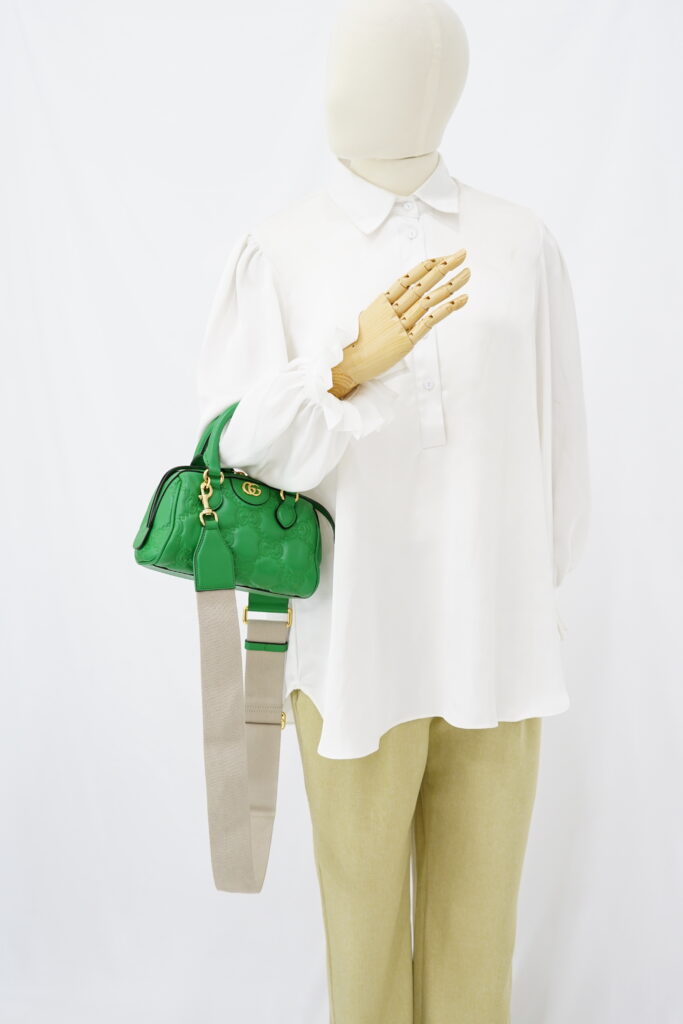 Gucci GG Matelasse Boston Green GHW