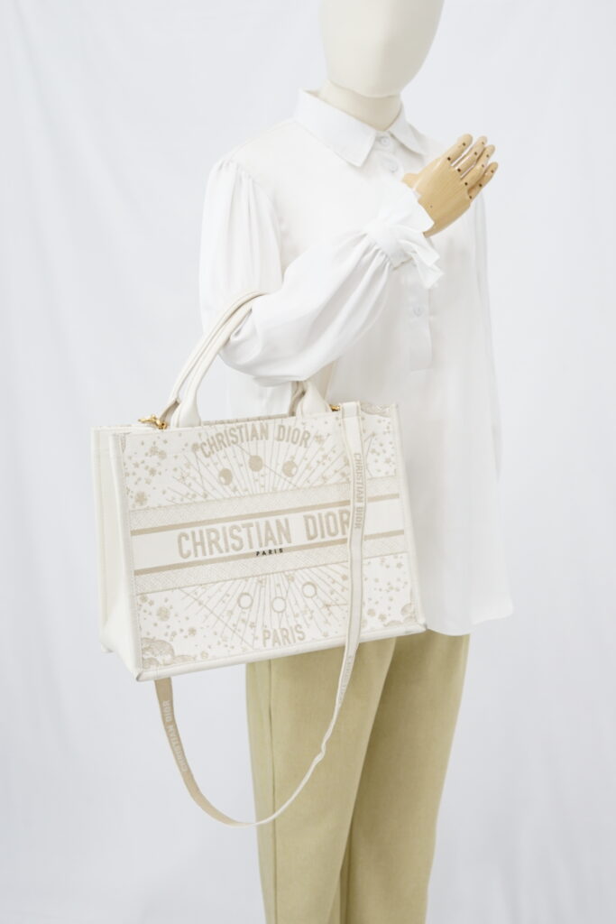 Dior Book Tote Canvas White GHW