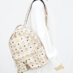 MCM Rabbit Backpack Visetos Beige GHW