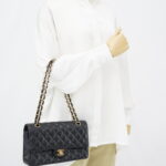 Chanel Medium Classic D Flap Caviar Black GHW