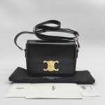 Celine Teen Triomphe Shiny Black GHW