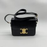 Celine Teen Triomphe Shiny Black GHW